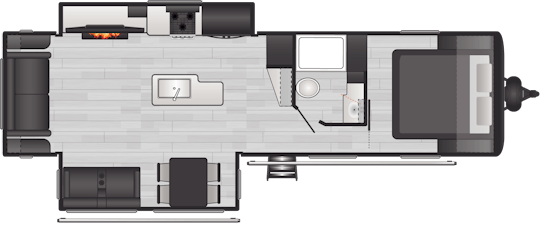 Floorplan of RV model 2950RL