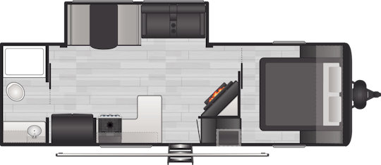 Floorplan of RV model 25RBS