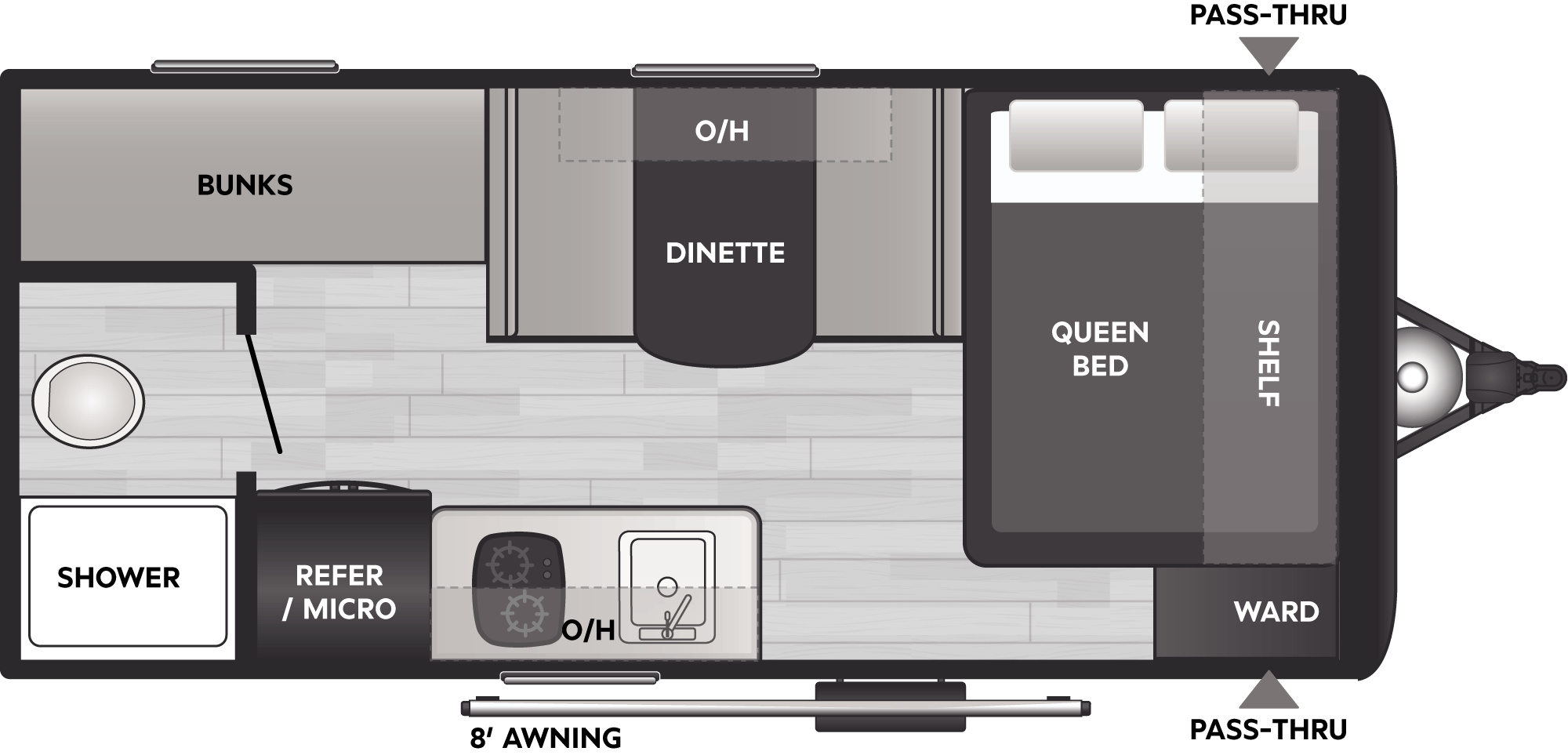 Floorplan of RV model 17B