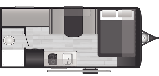 Floorplan of RV model 17B