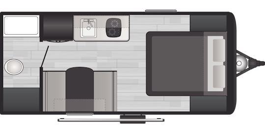 Floorplan of RV model 17R