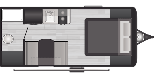Floorplan of RV model 17RX