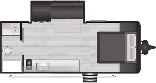 Floorplan of RV model 18RX