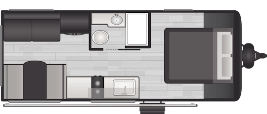 Floorplan of RV model 19R