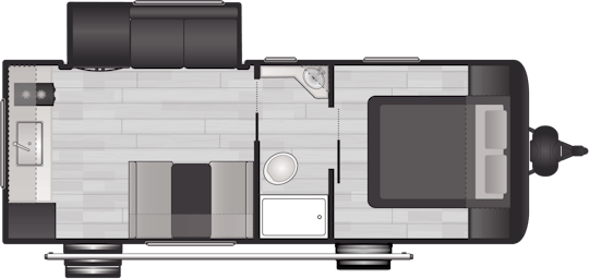 Floorplan of RV model 21RX