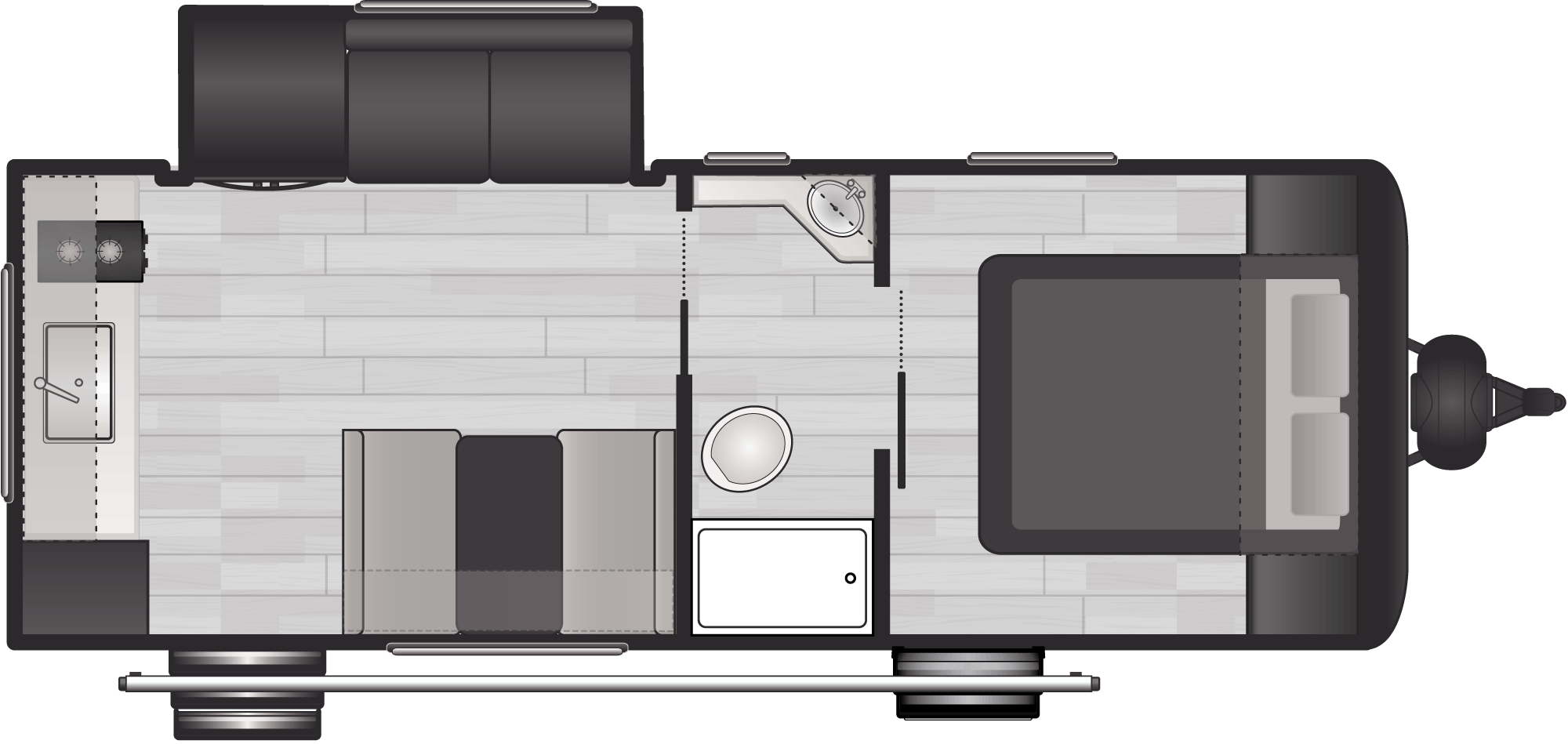Floorplan of RV model 21RX