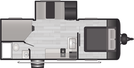 Floorplan of RV model 22BX
