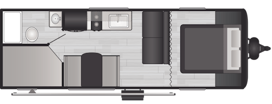 Floorplan of RV model 23B