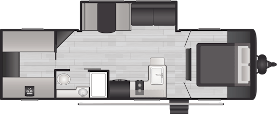 Floorplan of RV model 27B