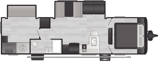 Floorplan of RV model 29BX