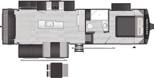 Floorplan of RV model 29RLI