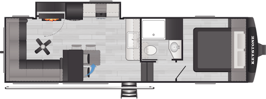 Floorplan of RV model 26RES
