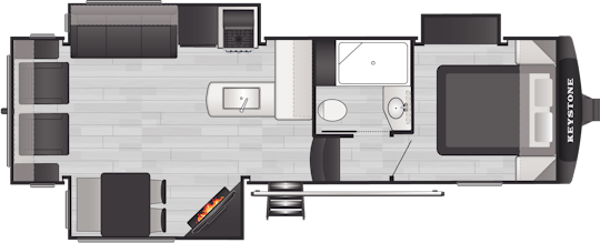 Floorplan of RV model 27SGS