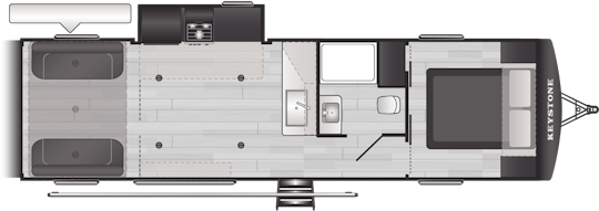 Floorplan of RV model 2915