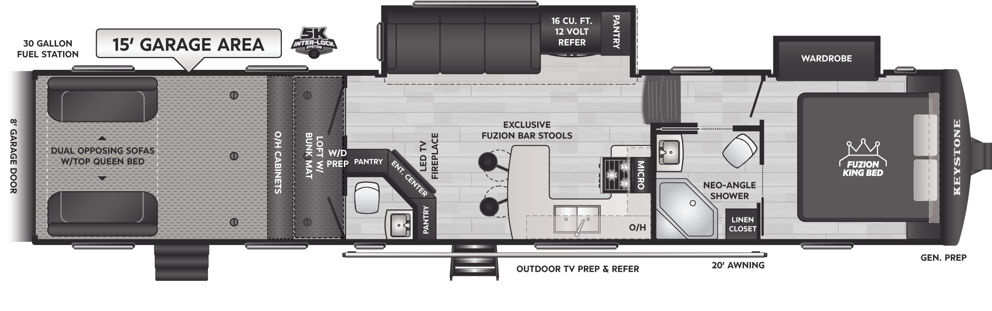 Floorplan of RV model 415