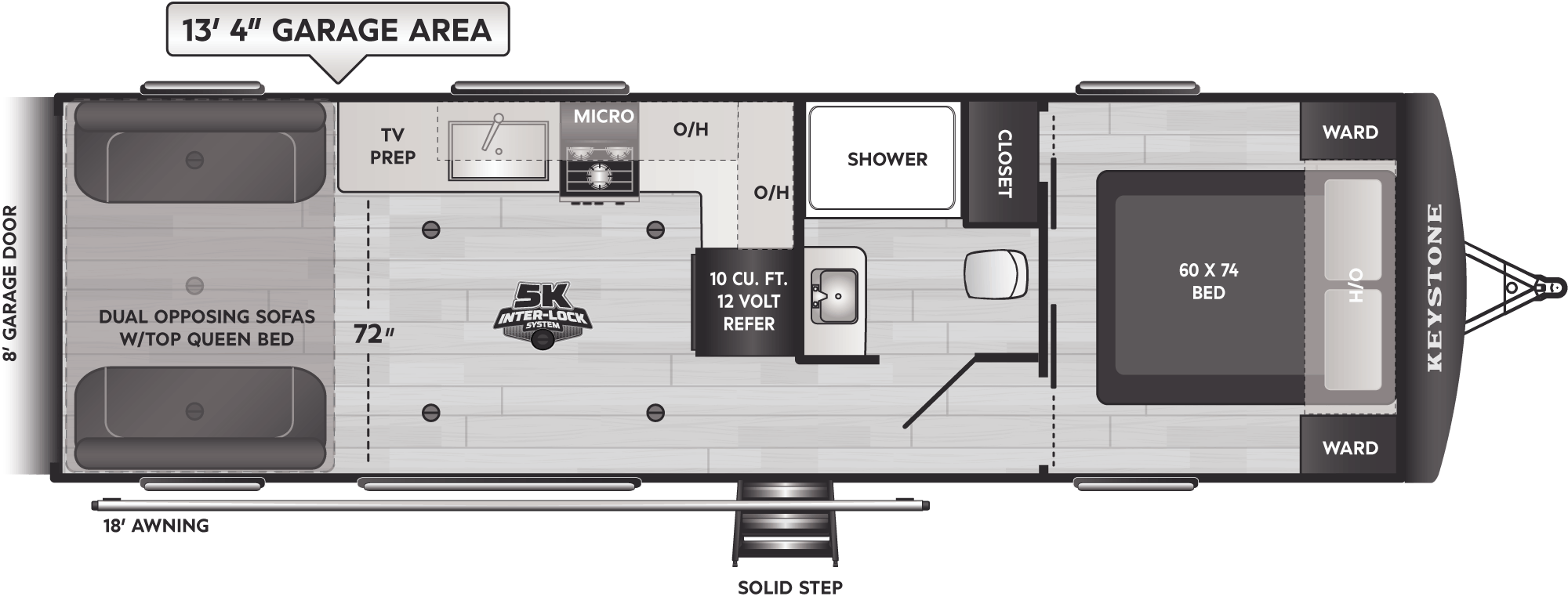 Floorplan of RV model 2813