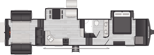 Floorplan of RV model 373RD
