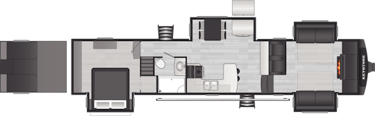 Floorplan of RV model 377FL