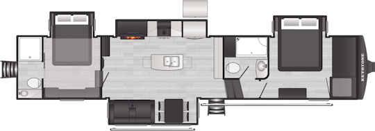 Floorplan of RV model 381TB