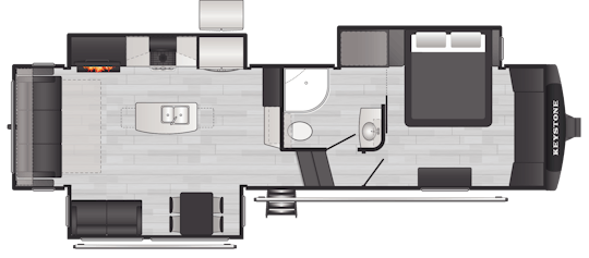 Floorplan of RV model 295RL
