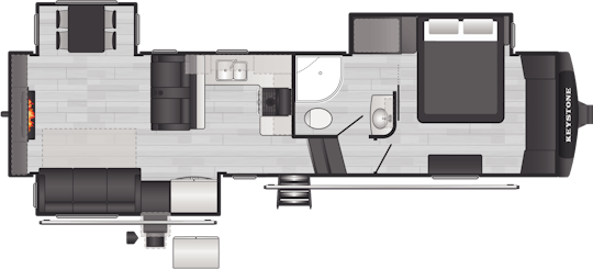 Floorplan of RV model 311RD