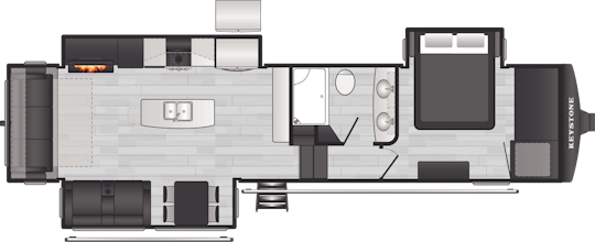 Floorplan of RV model 331RL