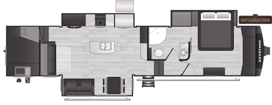 Floorplan of RV model 351BH