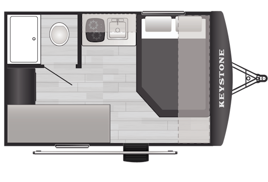 Floorplan of RV model 1300BH