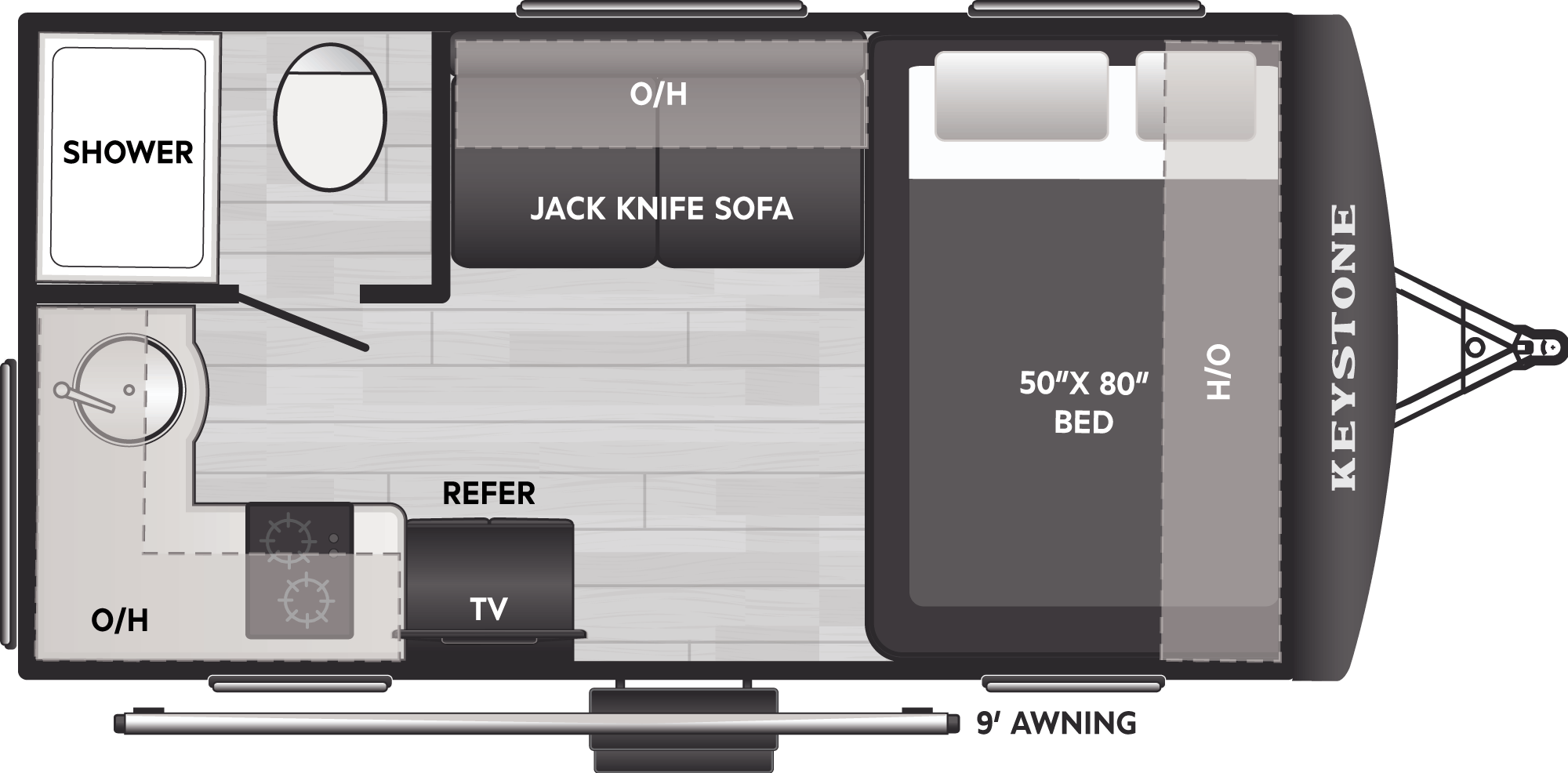 Floorplan of RV model 13RKS