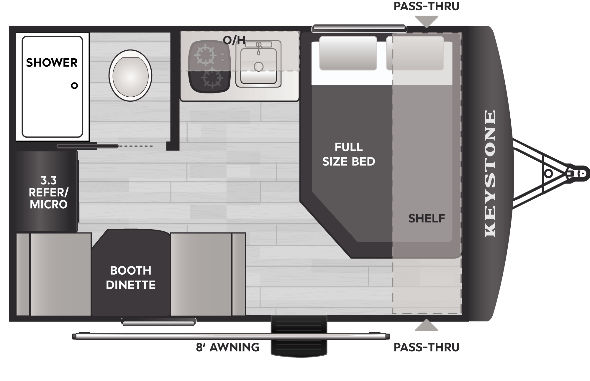 Floorplan of RV model 1320RD