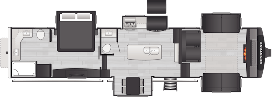 Floorplan of RV model 3700FL