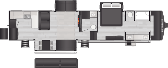 Floorplan of RV model 3910RK