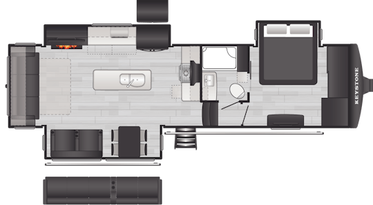 Floorplan of RV model 3011CK