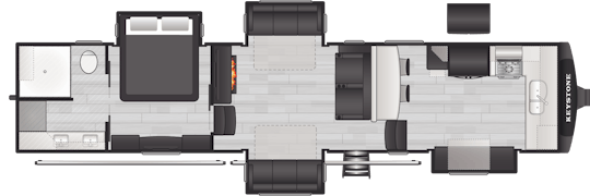 Floorplan of RV model 3820FK