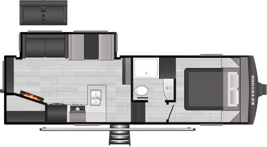 Floorplan of RV model 24SRE