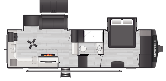 Floorplan of RV model 260MLE