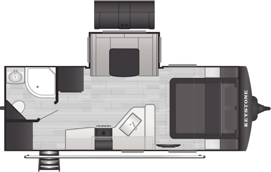 Floorplan of RV model 22RBS