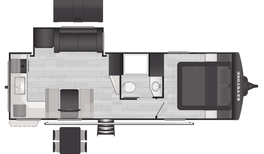 Floorplan of RV model 25MLE