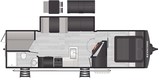 Floorplan of RV model 28BHS