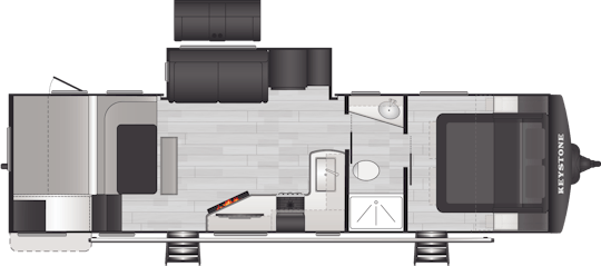 Floorplan of RV model 30BHS