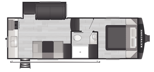 Floorplan of RV model 2100RK