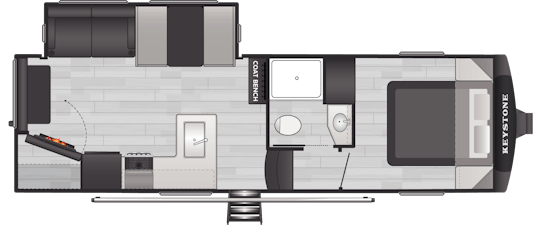 Floorplan of RV model 2400RE