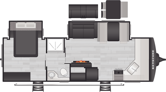 Floorplan of RV model 25FKD
