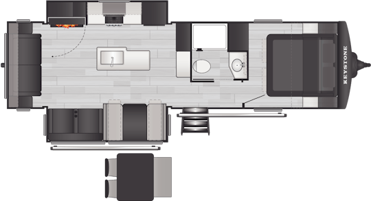 Floorplan of RV model 29RLPWE