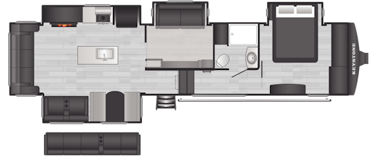 Floorplan of RV model 3590LFT