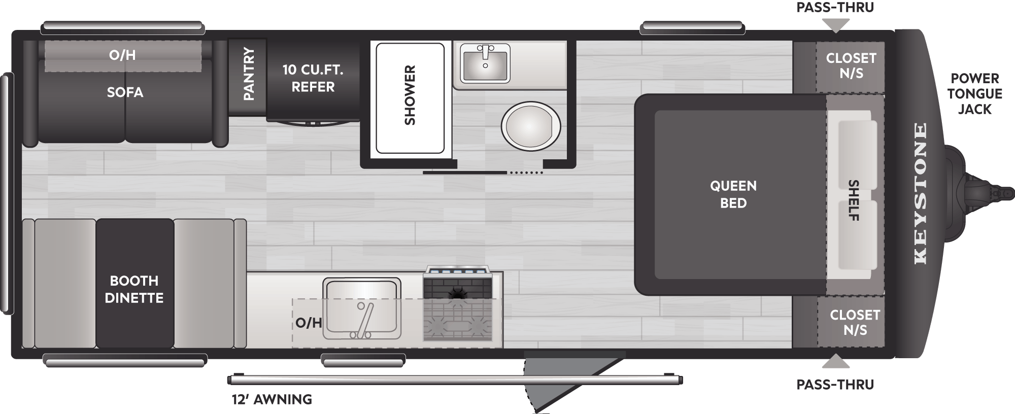 Floorplan of RV model 200RLCWE