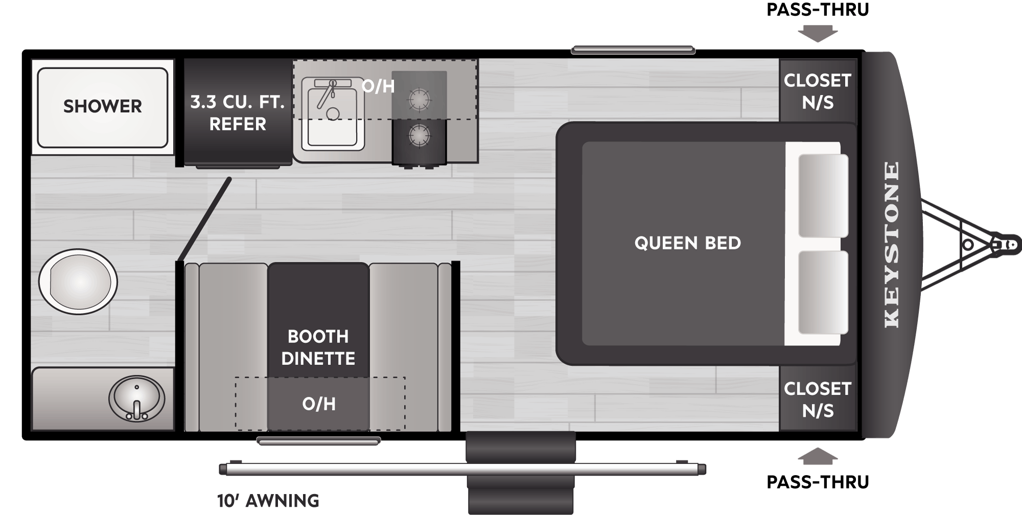 Floorplan of RV model 1700FQ
