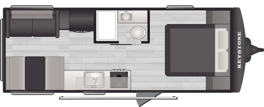 Floorplan of RV model 200RLCWE