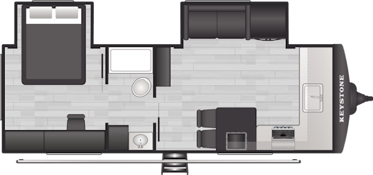 Floorplan of RV model 241FK