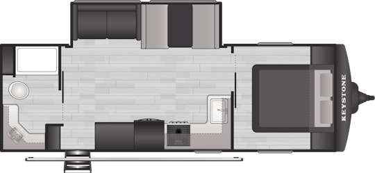 Floorplan of RV model 244RBC